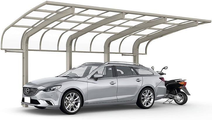 フーゴ R 袖壁 1500(耐積雪50㎝) 1台用 延長