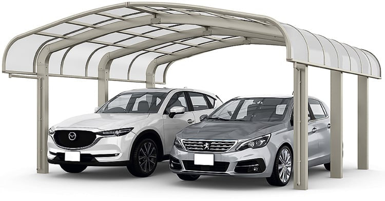 フーゴ R 袖壁 1500(耐積雪50㎝) 1台用 M合掌