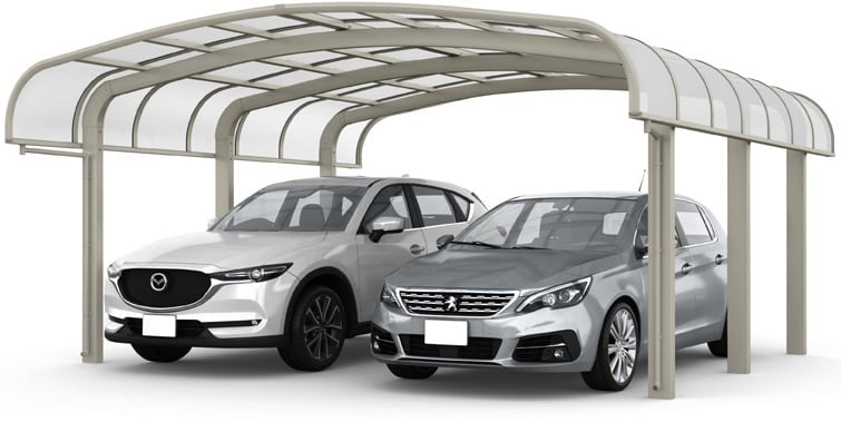 フーゴ R 袖壁 1500(耐積雪50㎝) 2台用