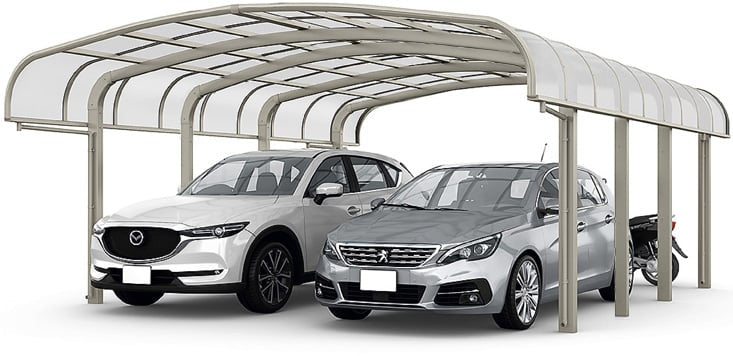 フーゴ R 袖壁 1500(耐積雪50㎝) 2台用 延長