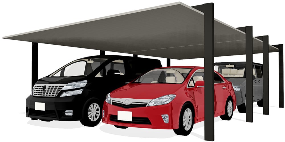 カーポートSC 2台用 縦連棟