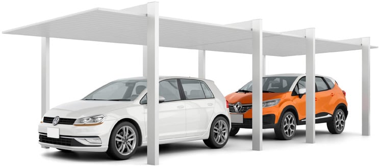 カーポートSC 1500(耐積雪50㎝) 1台用 縦連棟