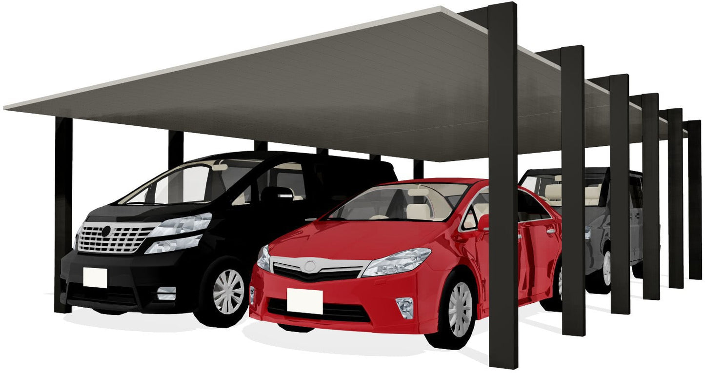 カーポートSC 1500(耐積雪50㎝) 2台用 縦連棟