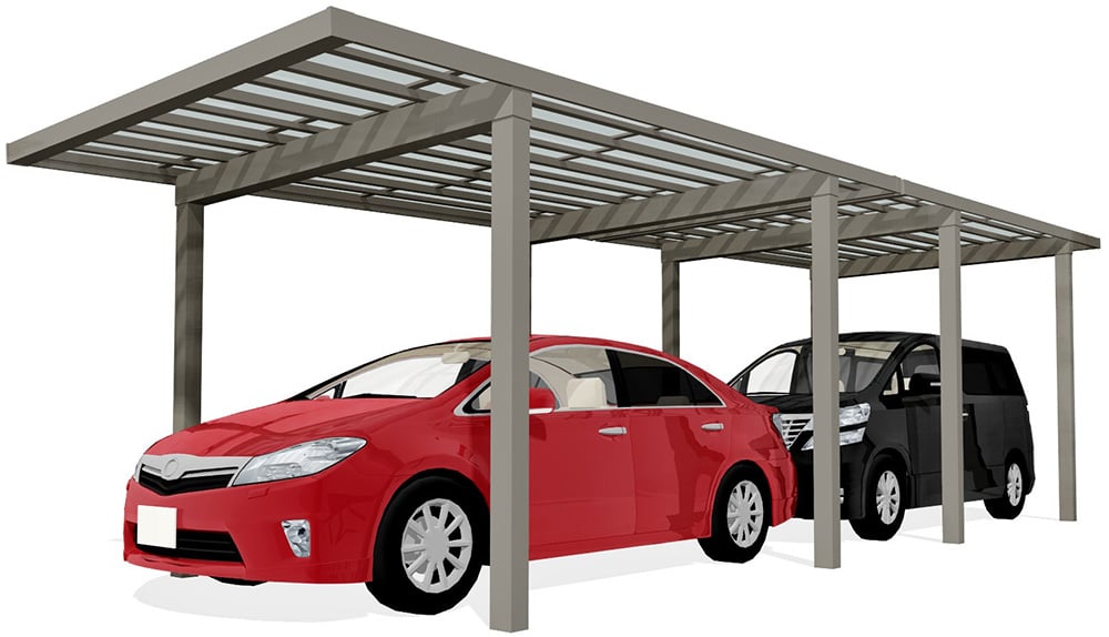 ソルディーポート 1500(耐積雪50㎝) 1台用 縦連棟