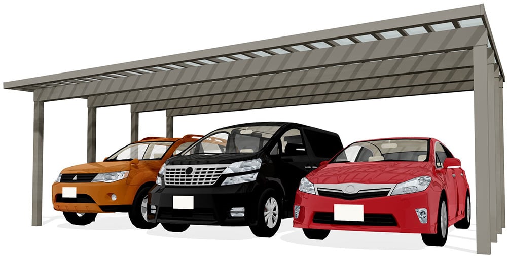 ソルディーポート 3000(耐積雪100㎝) 3台用