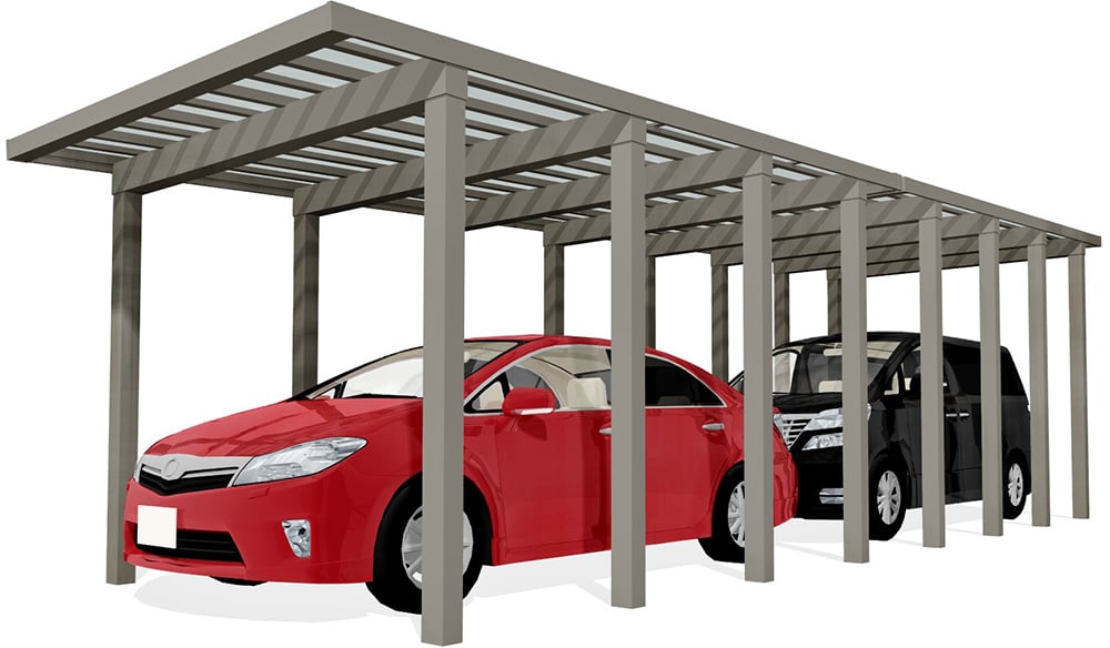 ソルディーポート 4500(耐積雪150㎝) 1台用 縦連棟