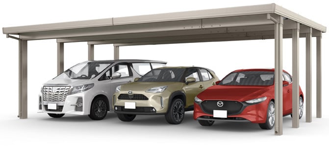 カーポートST 3000(耐積雪100㎝)3台用