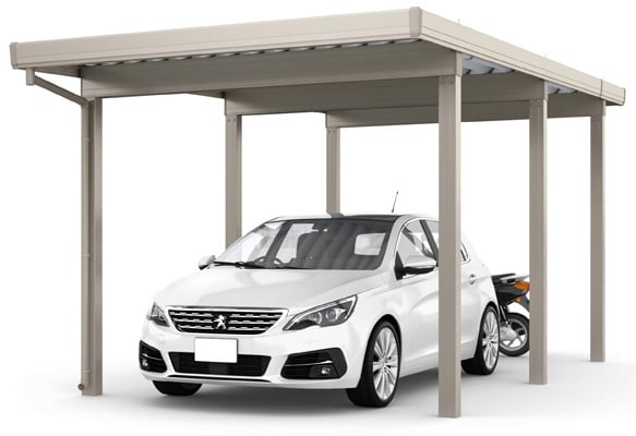 カーポートST 3000(耐積雪100㎝)1台用 奥行延長