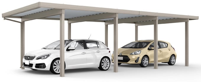 カーポートST 3000(耐積雪100㎝)1台用 縦連棟