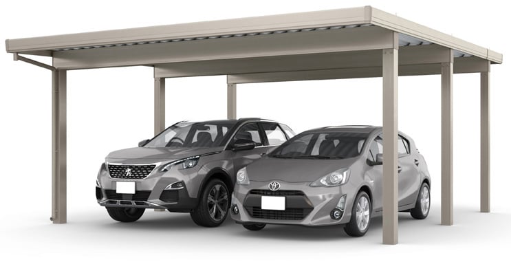 カーポートST 3000(耐積雪100㎝)2台用 奥行延長
