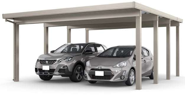 カーポートST 4500(耐積雪150㎝)2台用 奥行延長