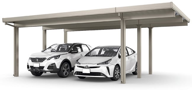 カーポートST 4500(耐積雪150㎝)2台用 間口延長