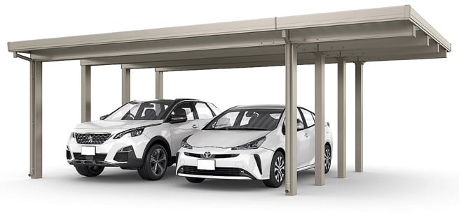 カーポートST 6000(耐積雪200㎝)2台用 間口延長