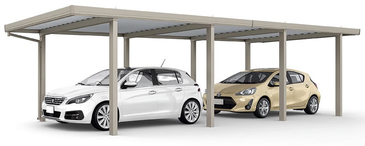 カーポートSW 900(耐積雪30㎝)1台用 縦連棟