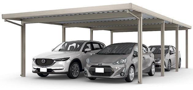 カーポートSW 900(耐積雪30㎝)縦連棟2台+2台