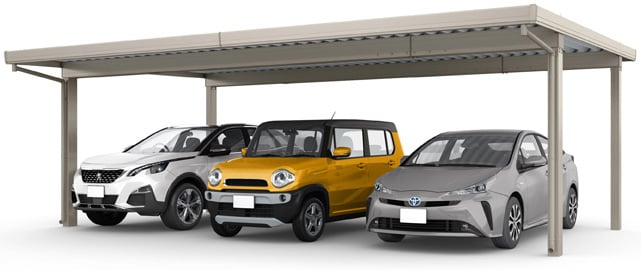 カーポートSW 1500(耐積雪50㎝)3台用