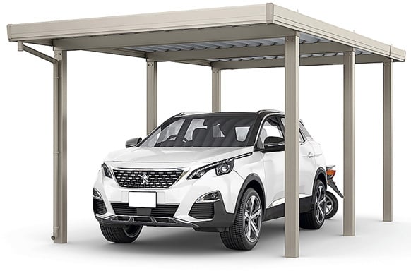 カーポートSW 1500(耐積雪50㎝)1台用 奥行延長