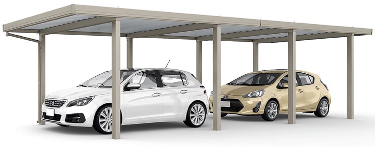 カーポートSW 1500(耐積雪50㎝)1台用 縦連棟