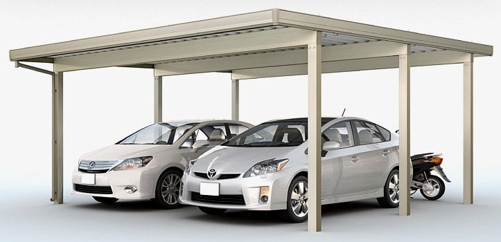 カーポートSW 1500(耐積雪50㎝)2台用 奥行延長